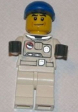 LEGO cty0226 Spacesuit, White Legs, Blue Short Bill Cap, Black Eyebrows